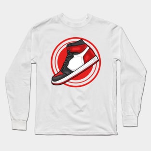 AJ 1 High Black Toe Sneaker Long Sleeve T-Shirt